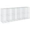 vidaXL Cesto gabi&atilde;o com cobertura 500x100x200 cm ferro galvanizado