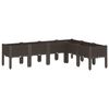 vidaXL Vaso/floreira de jardim c/ pernas 160x120x42 cm PP castanho