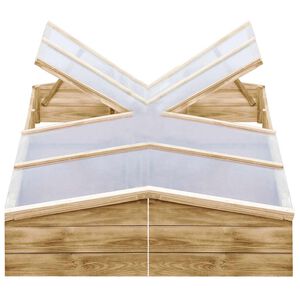 vidaXL Estufas 2 pcs 200x50x35 cm madeira de pinho impregnada