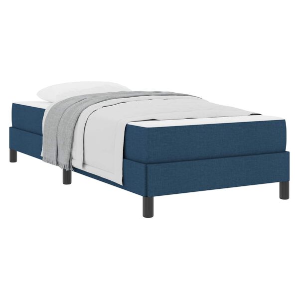 vidaXL Cama Box com colch&atilde;o Azul 100 x 200 cm tecido