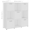 vidaXL Estante 90x30x90 cm contraplacado branco