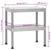vidaXL Defumador com mesa a&ccedil;o galvanizado