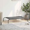vidaXL Cama para cães elevada 110x65x20 cm Textilene e aço cinzento