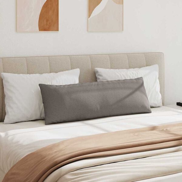 vidaXL Travesseiros de Sof&aacute; 2 pcs Cinzento-acastanhado 120 x 40 cm