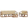 vidaXL Conjunto de Sof&aacute;s para Exterior 7 pcs Natural e Bege