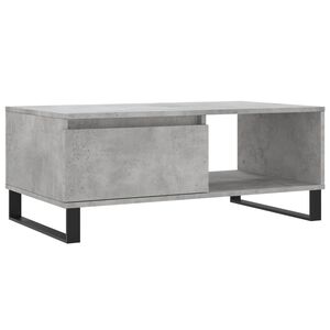 vidaXL Mesa de centro 90x50x36,5 cm derivados madeira cinzento cimento