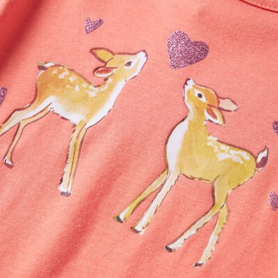 T-shirt de manga comprida para criança coral 92