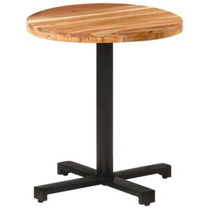vidaXL Mesa de bistr&ocirc; redonda &Oslash;70x75 cm madeira de ac&aacute;cia maci&ccedil;a