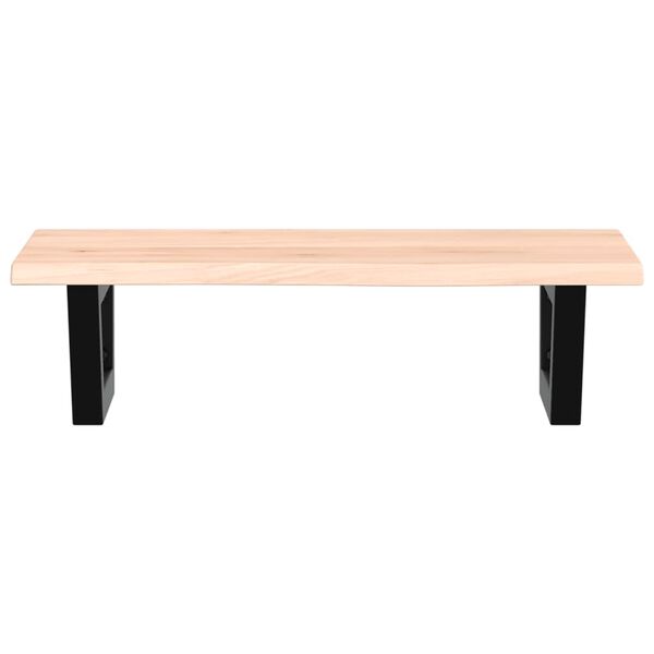 vidaXL Prateleira de parede p/ lavat&oacute;rio a&ccedil;o/madeira carvalho maci&ccedil;a