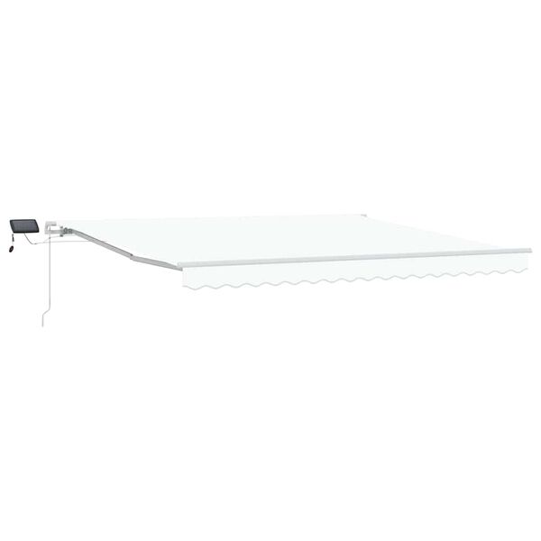 vidaXL Toldo Retrátil Manual Branco 400 × 300 cm Tecido e Aço