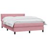 vidaXL Cama box spring com colch&atilde;o 160x210 cm veludo rosa