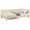 vidaXL Estrutura de Cama de Canto Creme 90 cm x 200 cm Veludo