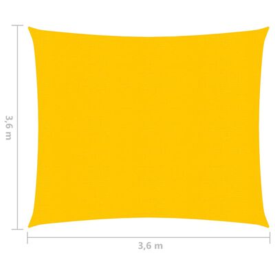 vidaXL Para-sol estilo vela 160 g/m² 3,6x3,6 m PEAD amarelo
