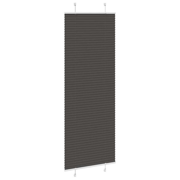 vidaXL Preto Plissada Cega 75x200 cm Largura Tecido 74,4 cm Poli&eacute;ster
