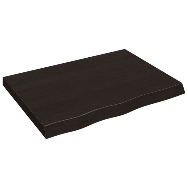 vidaXL Bancada p/ WC 80x60x(2-6)cm madeira tratada maci&ccedil;a castanho