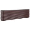 vidaXL Canteiro elevado jardim 260x40x68cm a&ccedil;o galvanizado castanho