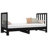 vidaXL Estrutura sof&aacute;-cama de puxar 2x(90x190) cm pinho maci&ccedil;o preto