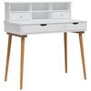 vidaXL Conjunto de Mesa de Vestir FAUSKE 2 unid. Branco
