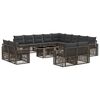 vidaXL Conjunto de Sof&aacute; de Jardim 14 unid. Cinza e Cinza Escuro