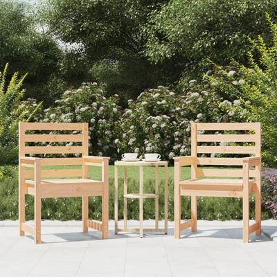 vidaXL Cadeiras de jardim 2 pcs 60x48x91 cm pinho maciço