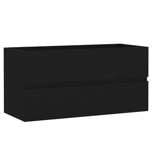 vidaXL Arm&aacute;rio de lavat&oacute;rio 90x38,5x45 cm derivados de madeira preto