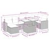 vidaXL 8 pcs conjunto sof&aacute;s de jardim c/ almofad&otilde;es vime PE cinzento