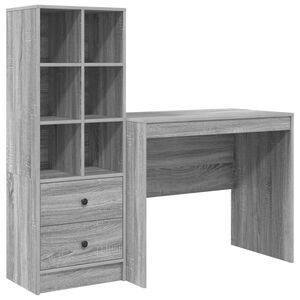 vidaXL Mesa Cinza Sonoma 135,5 x 50 x 127 cm 2 unid.