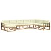 vidaXL Conjunto de Sof&aacute;s para Exterior 8 unid. Branco e Creme