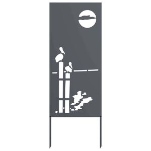 vidaXL Tela de Privacidade para Jardim Fretwork Antracite 50 x 140 cm