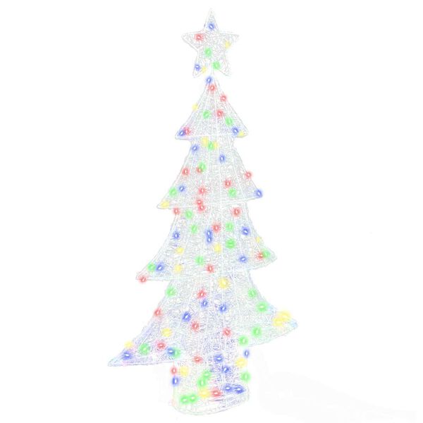 vidaXL &Aacute;rvore de Natal com 160 LEDs Multicolor 150 cm Acr&iacute;lo