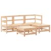 vidaXL 5 pcs conjunto lounge de jardim madeira de pinho maci&ccedil;a
