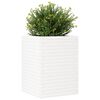 vidaXL Vaso/floreira de jardim 50x50x68,5 cm pinho maci&ccedil;o branco