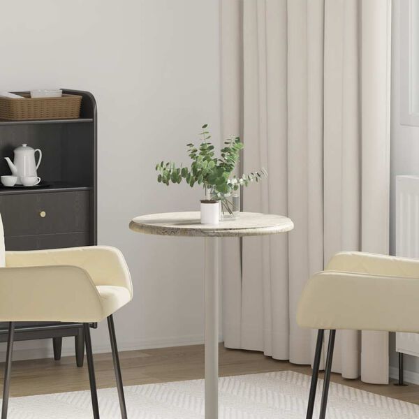 vidaXL Tampo de mesa &Oslash;50x2,5 cm m&aacute;rmore cinzento