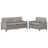 vidaXL Conjunto de Sof&aacute;s 2 pcs Cinzento-claro Veludo