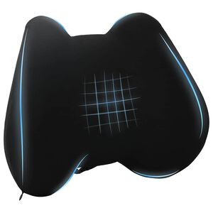 vidaXL Almofada lombar Preto Espuma de Mem&oacute;ria 40 x 32 x 13 cm