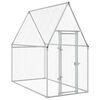 vidaXL Galinheiro 200x100x190 cm a&ccedil;o galvanizado prateado