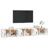 vidaXL M&oacute;veis de TV de parede 3 pcs 80x34,5x40 cm branco brilhante
