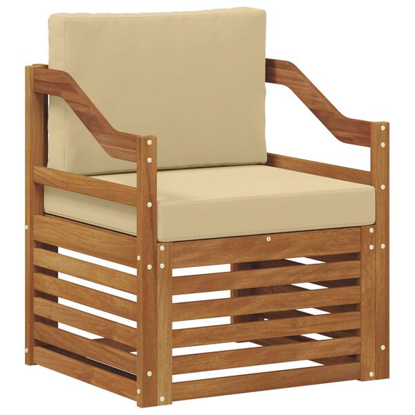 vidaXL Conjunto de Sof&aacute;s para Exterior Natural 67 x 63 x 73 cm