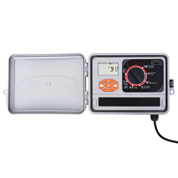 vidaXL Controlador de irrigação água de jardim c/ sensor de humidade