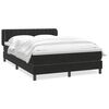 vidaXL Cama com molas/colch&atilde;o 160x210 cm veludo preto