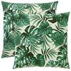 vidaXL Capa almofada 2 pcs HEERLEN Padr&atilde;o de Folhas 80 x 80 cm