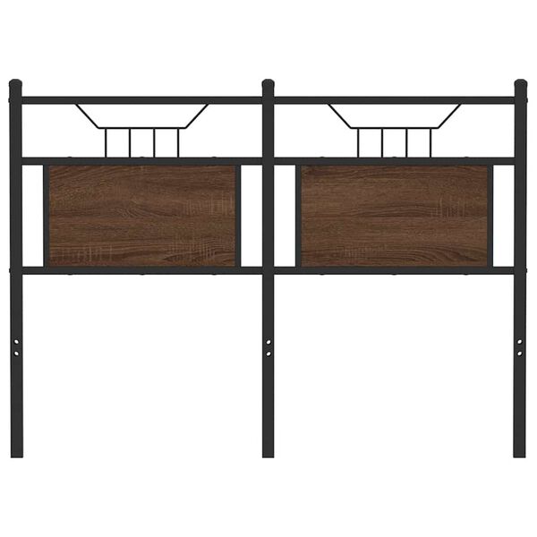vidaXL Cabeceira de substitui&ccedil;&atilde;o 120cm derivados madeira/a&ccedil;o carvalho castanho