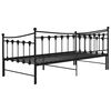 vidaXL Estrutura sof&aacute;-cama de puxar 90x200 cm metal preto