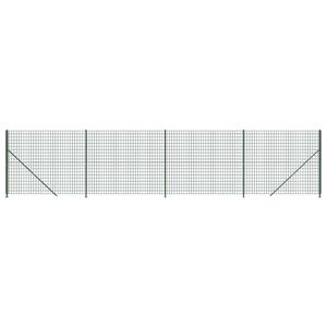vidaXL Cerca de malha de arame com flange 2,2x10 m verde