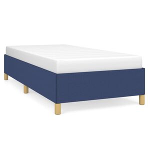 vidaXL Estrutura de cama sem colch&atilde;o 90x200 cm tecido azul