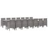 vidaXL Conjunto de Jantar para Jardim com Almofadas 15 unid. PP