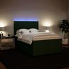 vidaXL Cama com molas/colch&atilde;o 140x200 cm veludo verde-escuro
