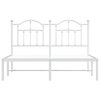 vidaXL Estrutura de cama com cabeceira 140x190 cm metal branco