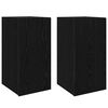vidaXL Gabinete de TV de Parede 2 pcs Carvalho Preto 30,5 x 30 x 60 cm
