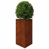 vidaXL Garden Planters 2 pcs Triangular a&ccedil;o resistente &agrave;s intemp&eacute;ries